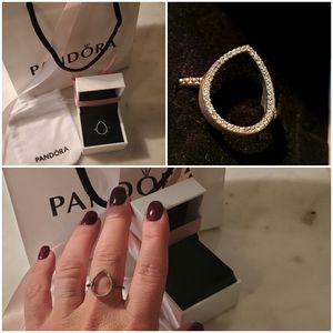 Pandora tear drop ring